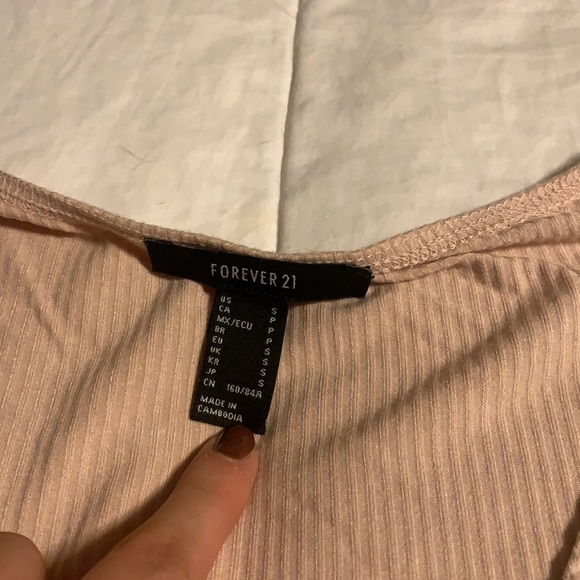 Forever21 deep v-neck body suit - Picture 2 of 3